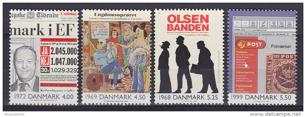 Denmark 2000 Mi. 1263-66 Ereignise Des 20. Jahrhunderts (IV) Complete Set MNH** - Unused Stamps