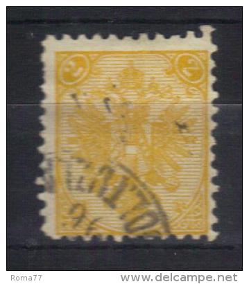 W796 - BOSNIA ERZEGOVINA 1894 , Il N. 2/I Dentellato 12 Usato. II° Tipo . - Bosnia Erzegovina