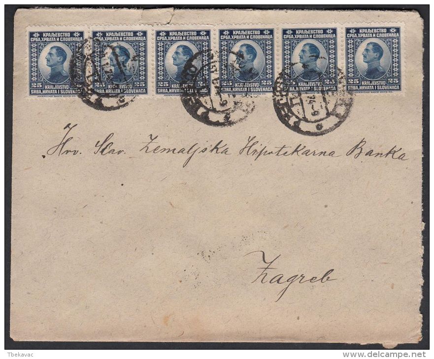 Yugoslavia 1924, Cover Rijeka To Zagreb W./postmark Rijeka - Storia Postale