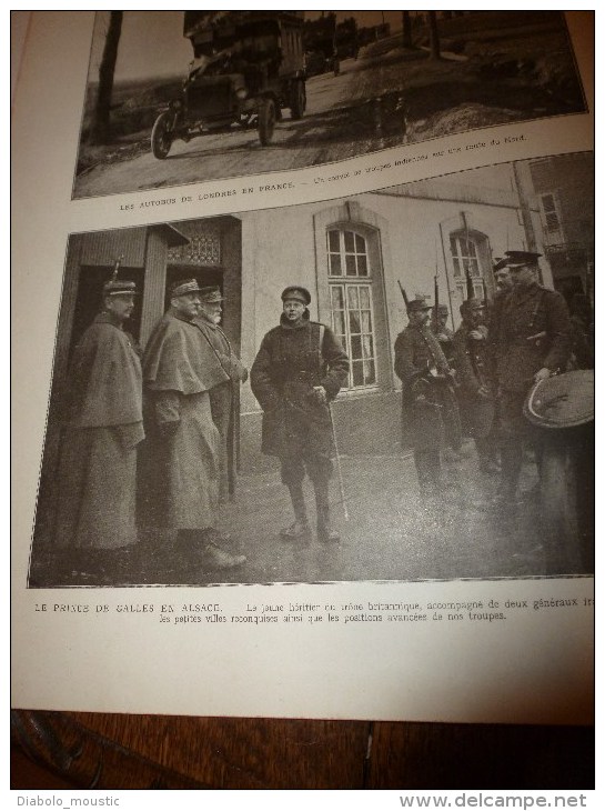 1915 GUERRE: La VIERGE dorée d'Albert;Histoire du 75;La fin du cuirassé BLUCHER;L'art des POILUS (sculpture dans du tuf