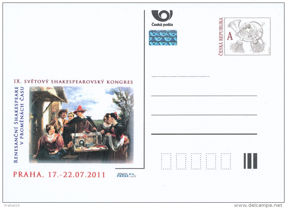 Czech Rep. / Postal Stat. (Pre2011/33) IX. World Shakespeare Congress "Renaissance Shakespeare In Changing Times" - Cartes Postales