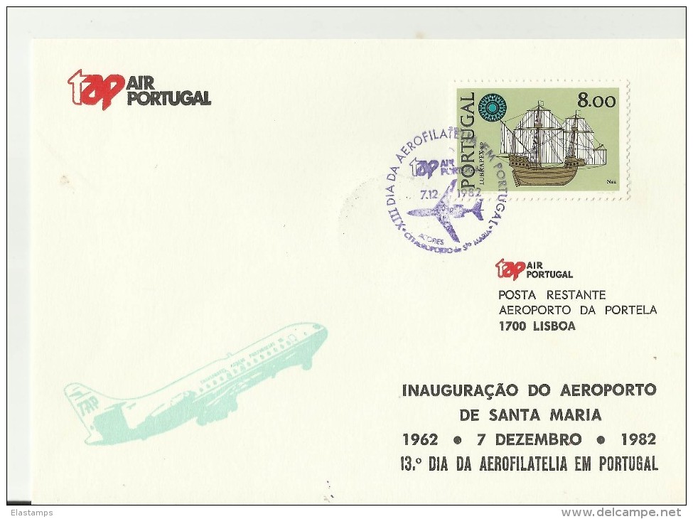 PORTUGAL ERST FLUG 1982 - Lettres & Documents