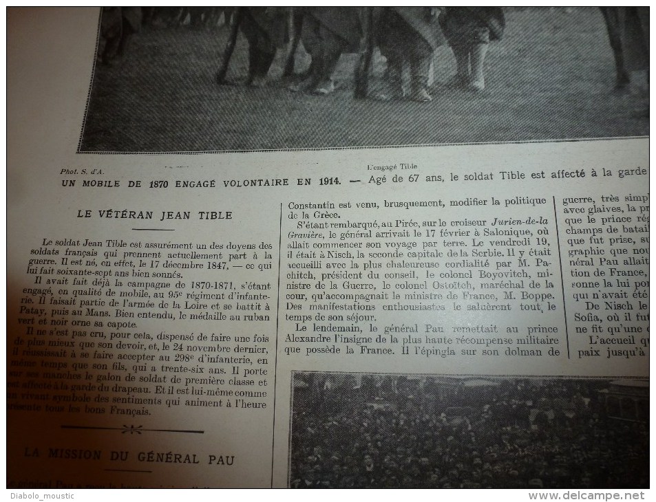 1915 GUERRE:Pain Français BON; Le Vétéran TIBLE; Alexandre De SERBIE;Mlle Canton-Baccara Héroïque Ambulancière;La Poste - L'Illustration