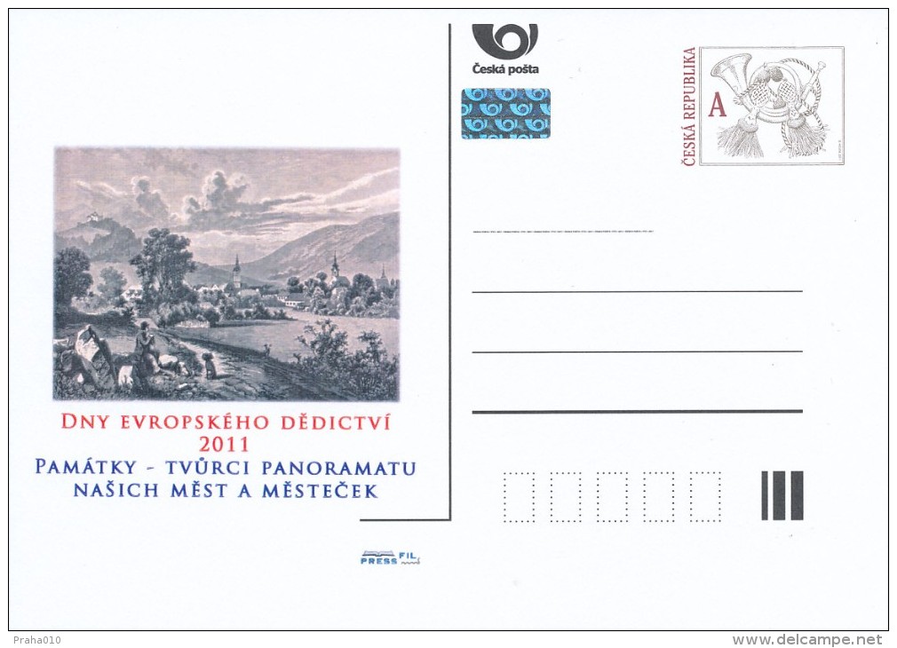 Czech Rep. / Postal Stat. (Pre2011/39) European Heritage Days 2011 (theme: City Susice) - Postcards