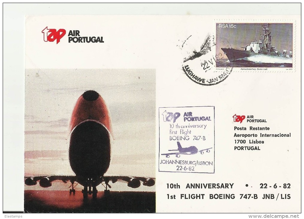 PORTUGAL ERST FLUG 1982 JOHANNESBURG - Lettres & Documents