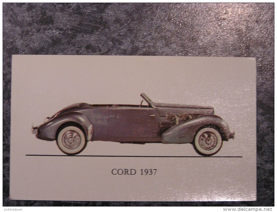 Chromo Jubilé Cord Type Phaeton 1937 Vieux Tacots Chromos Automobile Auto Cars Trading Card Chromos Vignette - Autres & Non Classés