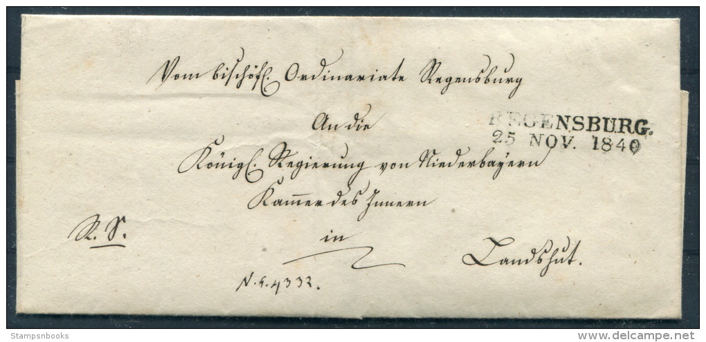 1840 Altdeutschland Vorphila Regensburg - Prefilatelia