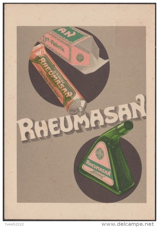 Allemagne 1935. Privatganzsache.  Rheumasan, Du Dr Reiss. Présentation En Liquide, Pommade Et Comprimés. - Pharmacy