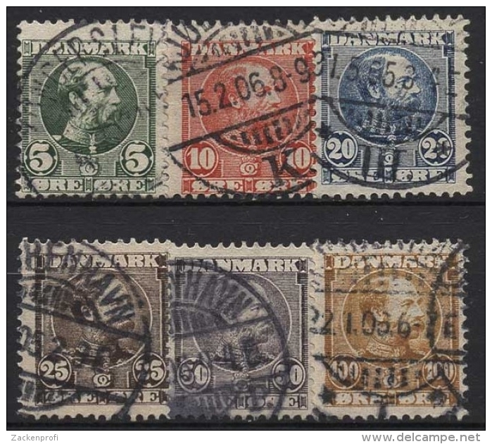 Dänemark 47/52 Gestempelt König Christian IX. - Revenue Stamps