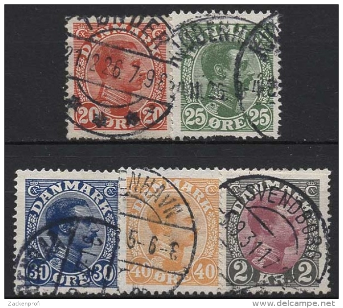 Dänemark 146/50 Gestempelt König Christian X. - Revenue Stamps