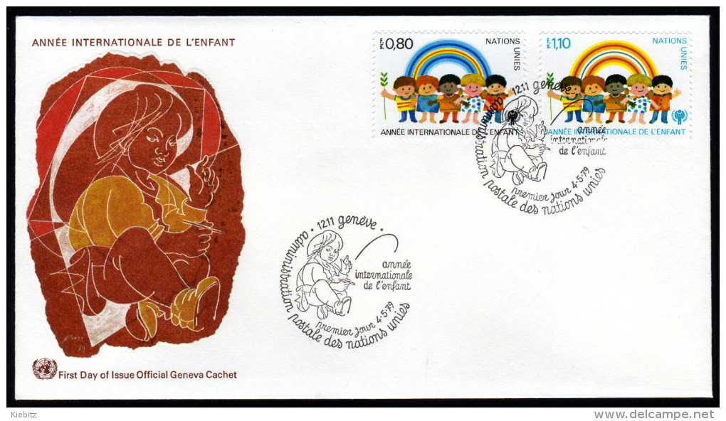 UNO GENF 1979 - Internationales Jahr Des Kindes - MiNr.83-84 FDC - Sonstige & Ohne Zuordnung