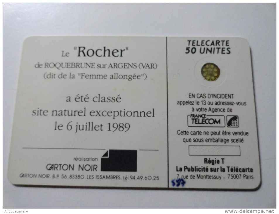 RARE : ROQUEBRUNE LE ROCHER USED CARD ISSUE 1000EX - Telefoonkaarten Voor Particulieren