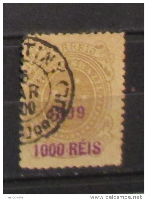 Brasile 1899 1000 Reis Overprint - Oblitérés