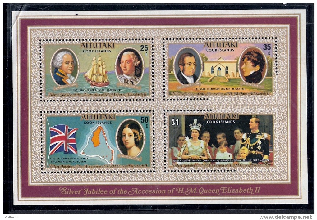 011103 Sc 151a MNH 25TH ANNIVERSARY ELIZABETT II - Aitutaki