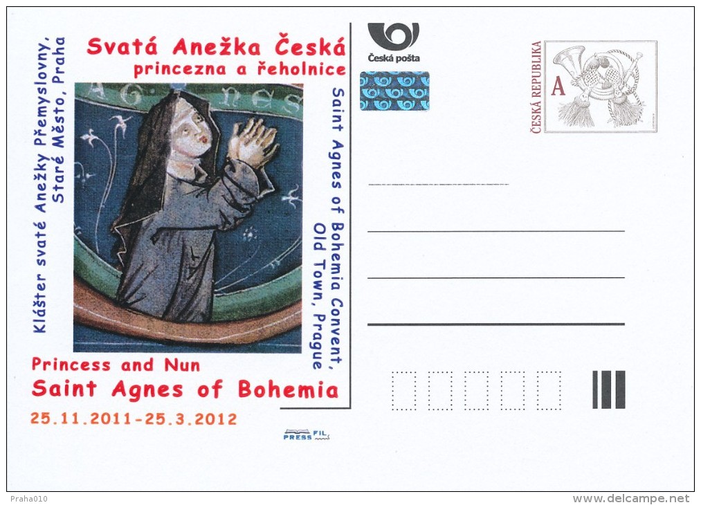 Czech Rep. / Postal Stat. (Pre2011/54) Saint Agnes Of Bohemia (1211-1282), Princess And Nun - Cartes Postales