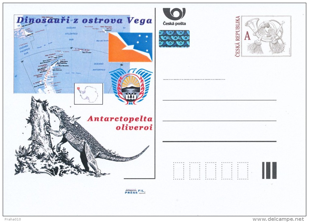 Czech Rep. / Postal Stat. (Pre2011/56) Dinosaurs From The Island Vega (1) Antarctopelta Oliveroi - Autres & Non Classés