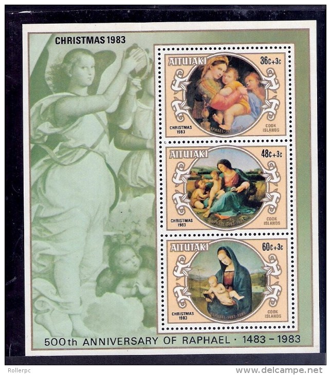 011206 Sc 318 MNH CHRISTMAS 1983 RAPHAEL ART/PAINTING/RELIGOUS - Aitutaki