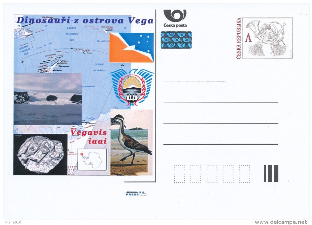 Czech Rep. / Postal Stat. (Pre2011/59) Dinosaurs From The Island Vega (4) Vegavis Iaai - Andere & Zonder Classificatie