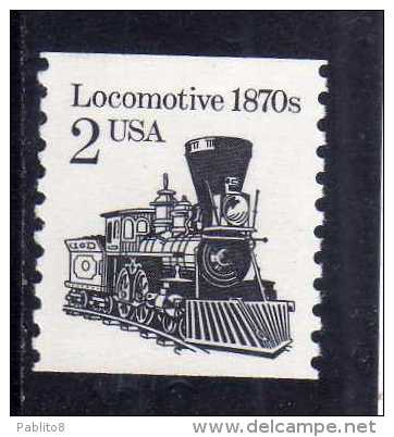 USA - STATI UNITI 1981 LOCOMOTIVE TRAIN TRENO LOCOMOTIVA 2 C MNH - Ungebraucht