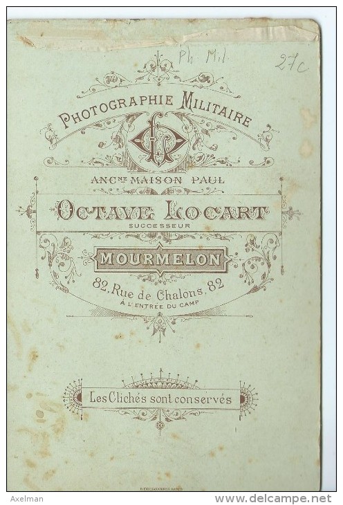 PHOTO 11 X 16,5: 2 Militaires Des 2° Et 22° Au Camp De Chalons, Photo Locart à Mourmelon - Guerre, Militaire
