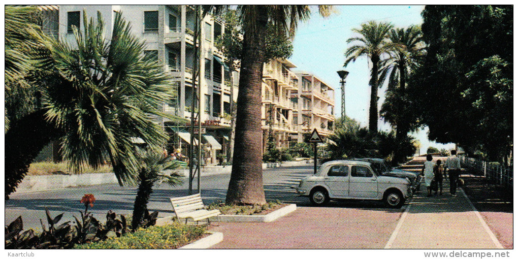 Ospedaletti: FIAT 1100 103  - Passeggiata E Via Aurelia - Italia/Italy - Voitures De Tourisme