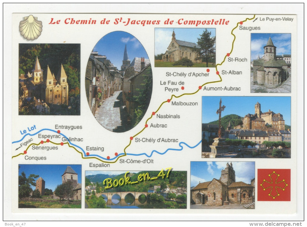 {36877} Le Chemin De Saint Jacques De Compostelle , Carte Et Multivues - Cartes Géographiques