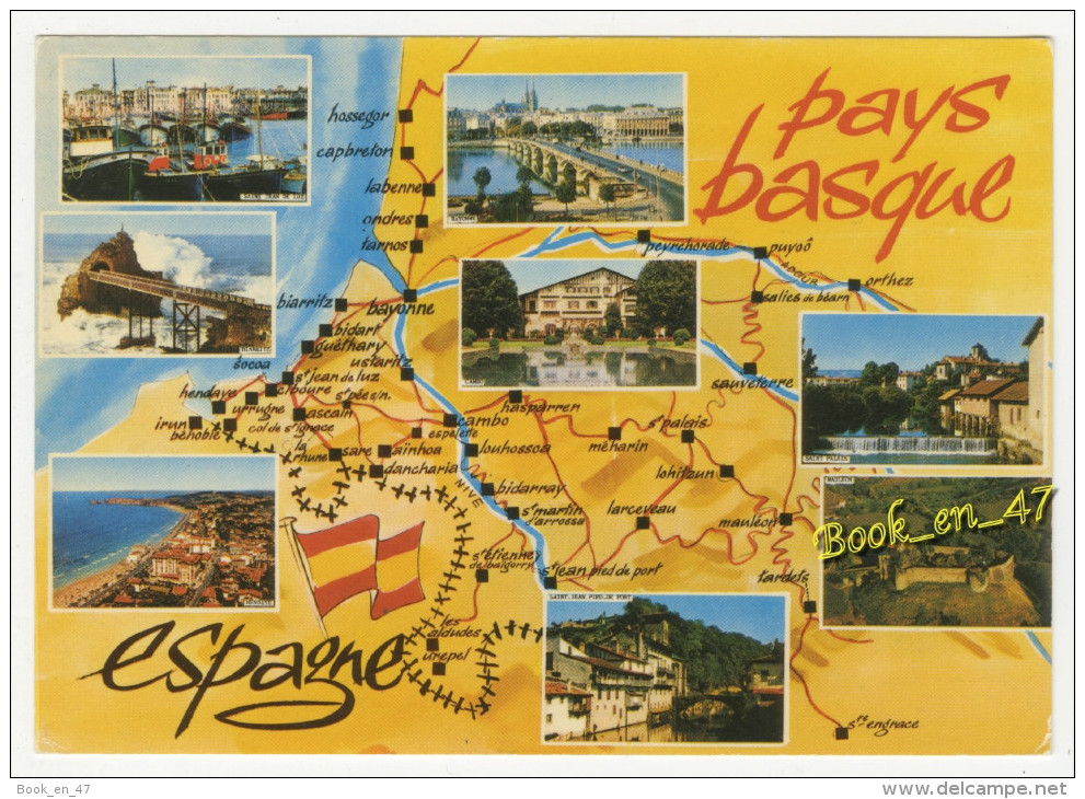 {36880} Pays Basque , Carte Et Multivues ; Saint Jean De Luz Biarritz Hendaye Mauléon Bayonne Cambo Saint Palais - Cartes Géographiques