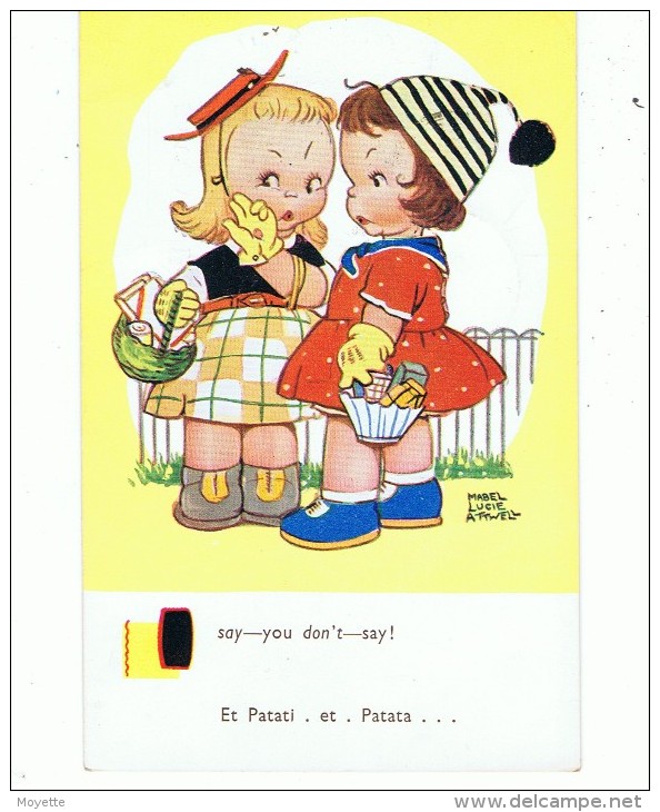 CPA-CPSM-ILLUSTRATEURS-1961-MABEL LUCIE ATTWELL-DEUX PETITES COMMERES- - Attwell, M. L.