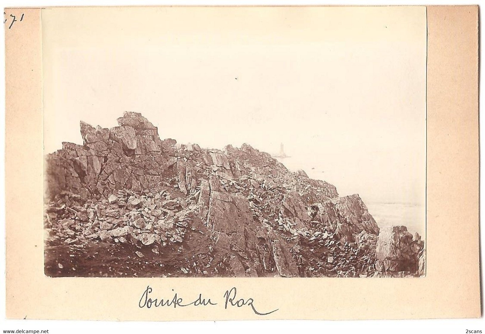 Dépt 29 - PLOGOFF - Pointe Du Raz - PHARE - Photographie Collée Sur Carton D'origine, 1904 - Photo - La Pointe Du Raz