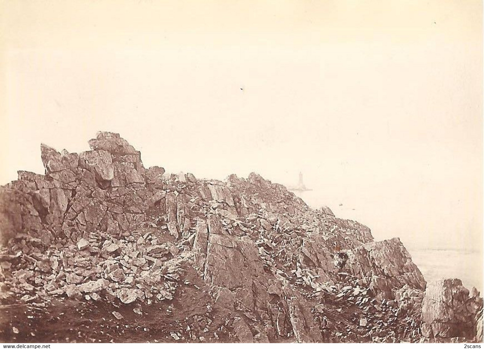 Dépt 29 - PLOGOFF - Pointe Du Raz - PHARE - Photographie Collée Sur Carton D'origine, 1904 - Photo - La Pointe Du Raz