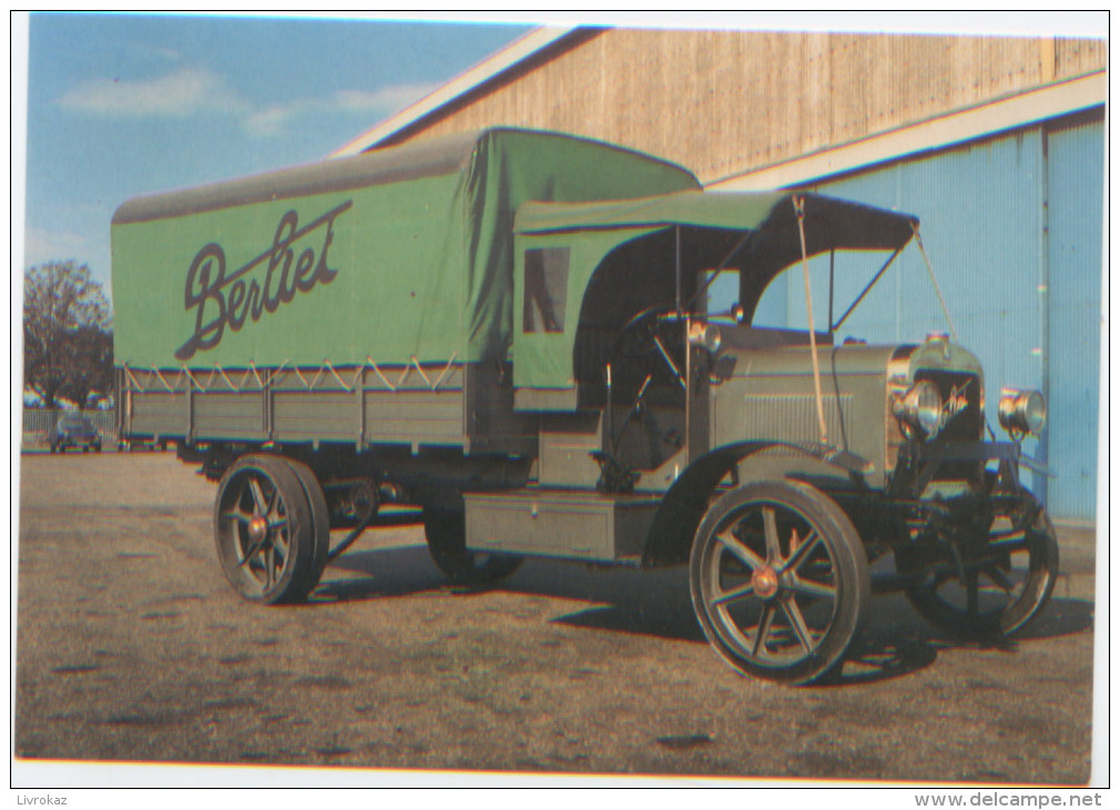 Fondation De L´automobile Marius Berliet, Lyon, Camion Berliet Type C.B.A., Année 1914, Carrosserie "Armée", TBE - Trucks, Vans &  Lorries