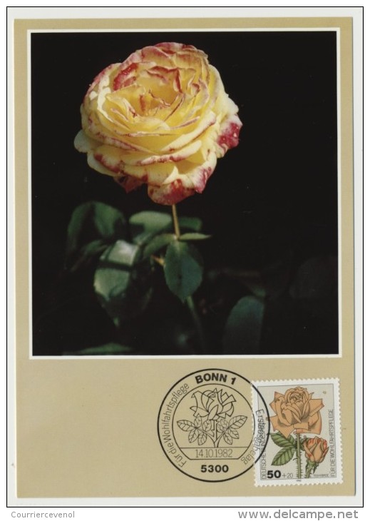 ALLEMAGNE => 4 Cartes Maximum => ROSES - 1982 - Rozen