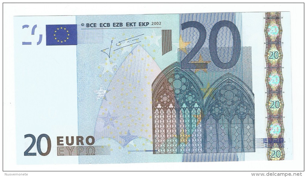 20 EURO L FINLANDIA  G014I5 EURONOTE  BILLET BANCONOTA TRICHET UNC FDS RARA - 20 Euro