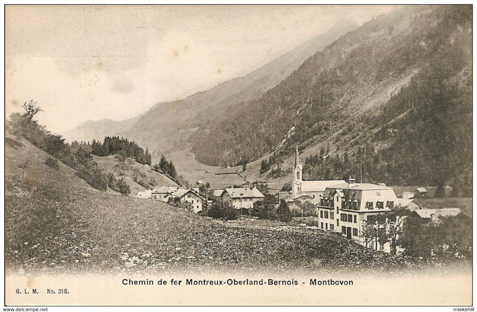 SUISSE-MONTREUX-MONTBOVON-HAUT INTYAMON-ALBEUVE-CHEMIN DE FER MONTREUX OBERLAND BERNOIS - Albeuve