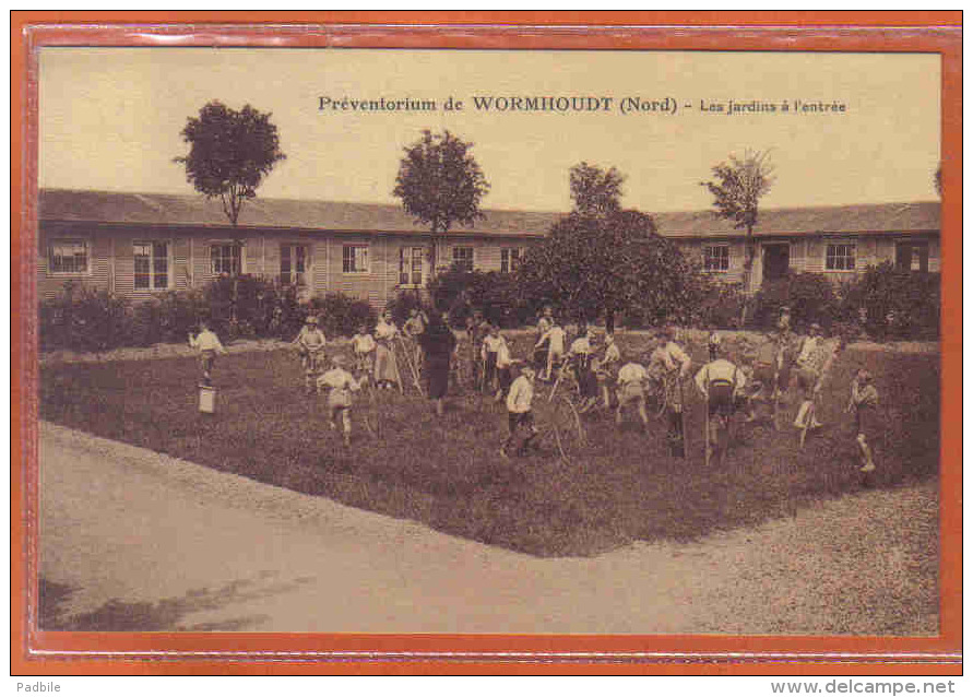 Carte Postale 59. Wormhoudt Le Préventorium  Les Jardins à L'entrée  Trés Beau Plan - Wormhout