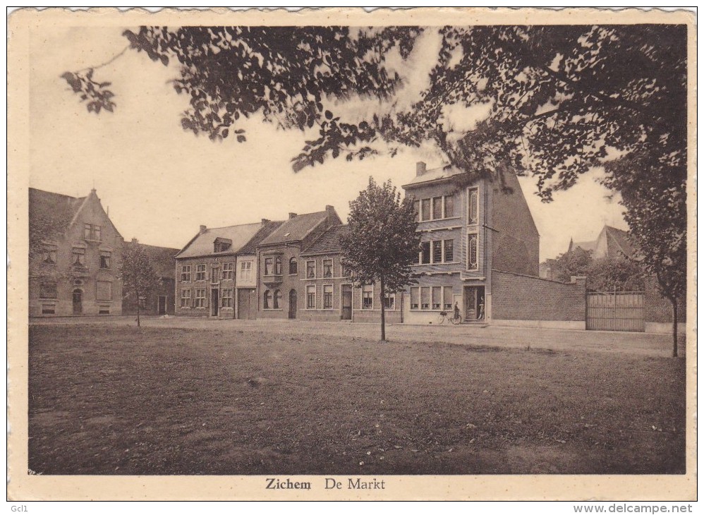 Zichem - ( Groot Formaat ) De Markt - Scherpenheuvel-Zichem