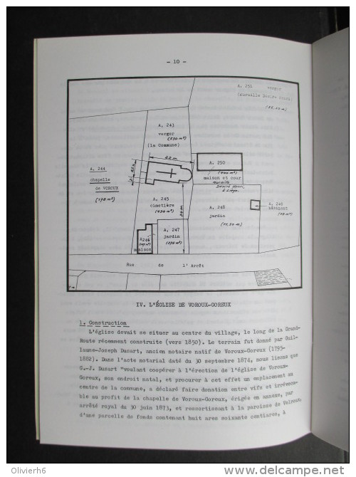 NOTES HISTORIQUES SUR LA (M1499) PAROISSE ST-LAMBERT DE VOROUX-GOREUX (9 Vues) A. Devillers - M. Mélard - Belgique