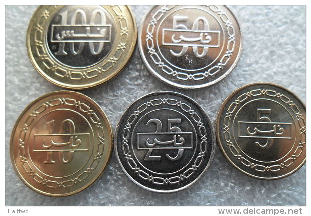 Bahrain Set : 5-100 Fils UNC - Bahrain