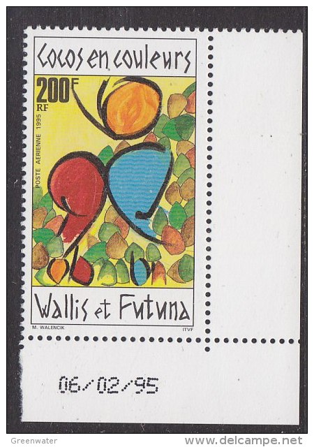 Wallis & Futuna 1995 Cocos En Couleurs 1v (corner+printing Date) ** Mnh (18535) - Unused Stamps