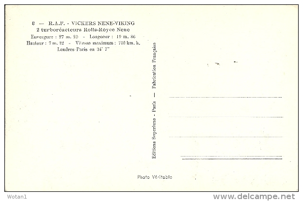 ALGERIE - T.P. 245c S/Carte Maximum Obl. "Maison-Blanche-Alger 18.10.1951" - R.A.F. - Vickers Nene-viking - Cartas & Documentos