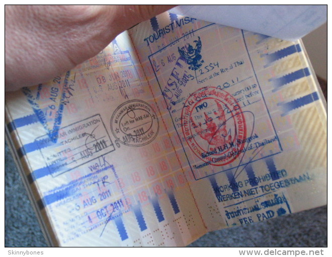 Netherlands biometric passport !  reisepass passeport passaporte many visa´s