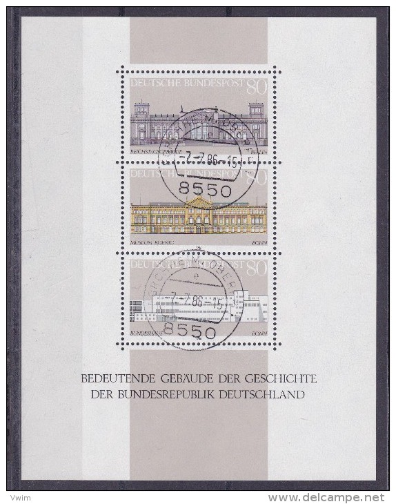 DUITSLAND Bundespost - 1986 - BL 19 Of Nrs 1119,1120 En 1121 - Yvert & Tellier - * - Oblitérés