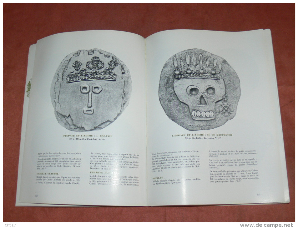 MEDAILLE / CLUB FRANCAIS DE LA MEDAILLE / NUMERO 24 & 25 / 2EME  SEMESTRE 1969 / MONNAIE DE PARIS / AVEC  CATALOGUE - Art