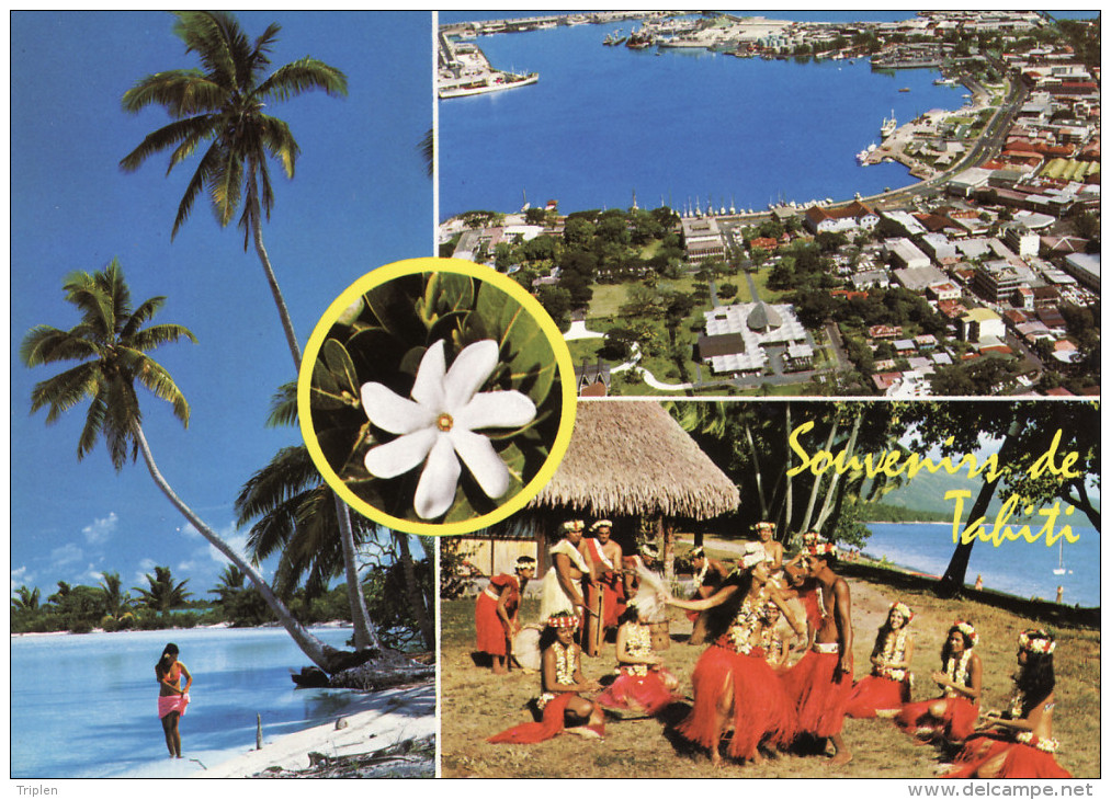 Souvenirs De Tahiti - Multivue (Papeete, Groupe De Danse 'Paulina Et Salomon'...) - Tahiti