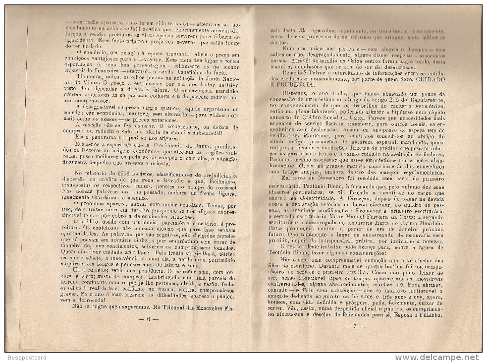 Bombarral - Caixa De Crédito Agrícola Mútuo - Relatório E Contas Da Direcção, 1955. Leiria. - Old Books