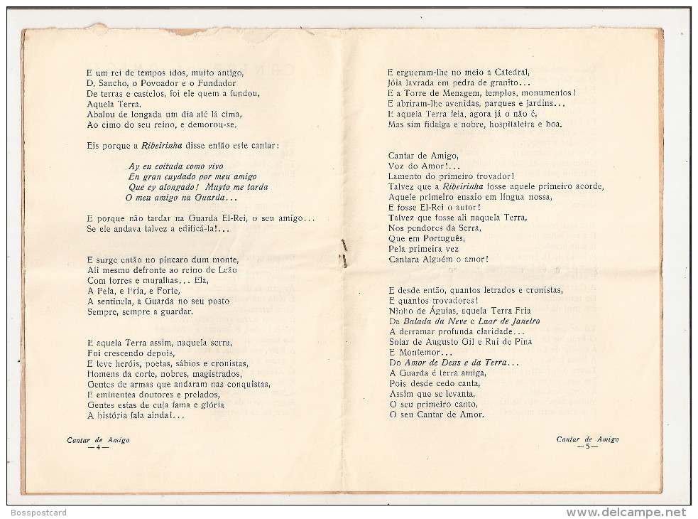 Figueira Da Foz - Cantar De Amigo (Livro Autografado Pelo Autor) - VIII Congresso Beirão, 1948. Coimbra. - Poésie