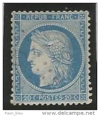 France - Cérès Siège De Paris - N°37 Bleu - Obl. Losange Petits Chiffres - 1870 Siege Of Paris