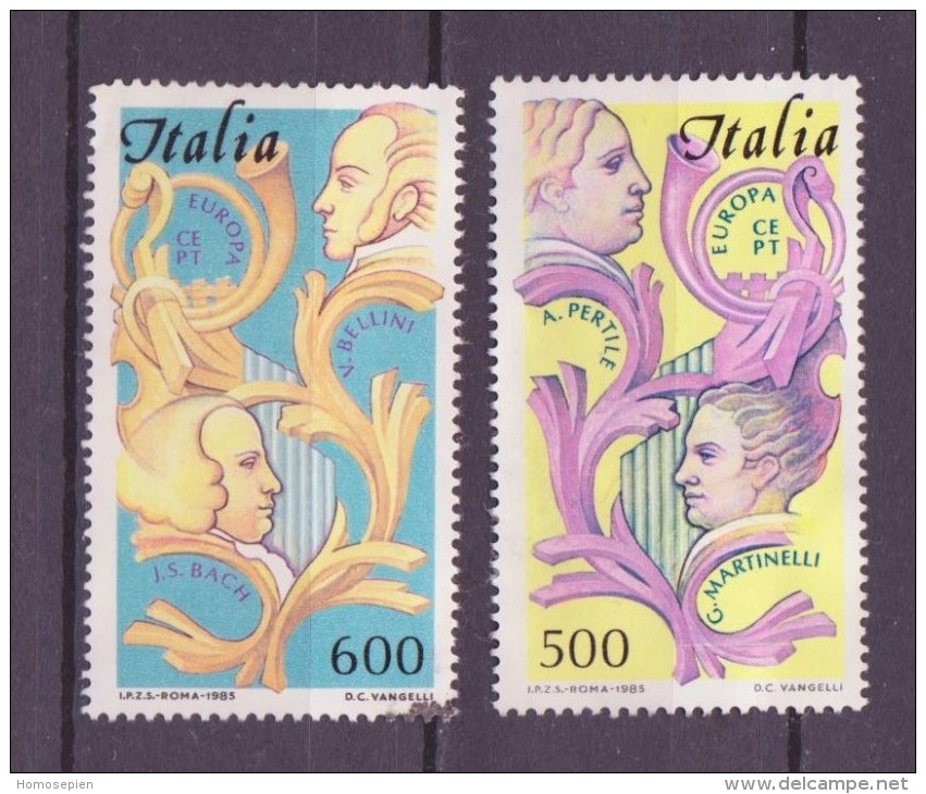 Europa CEPT Italie 1985 Y&T N°1664 à 1665 - Michel N°1932 à 1933 Oblitéré - Used - Gestempelt - 1985