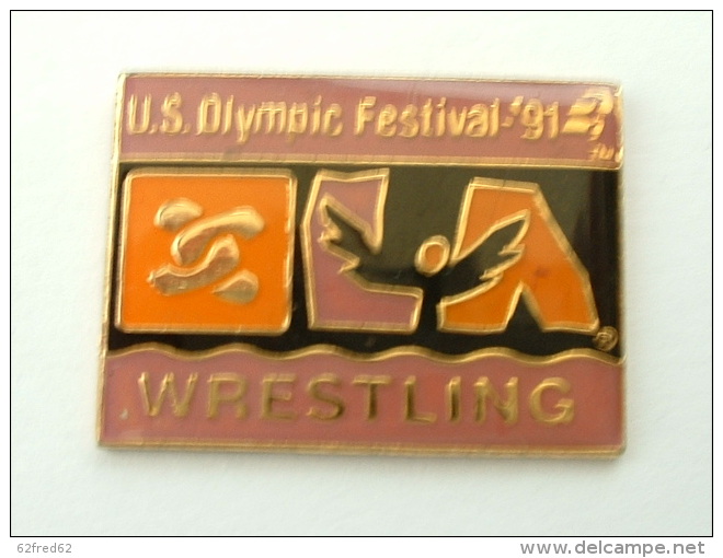 Pin´s  LUTTE - U.S OLYMPIC FESTIVAL - Lutte