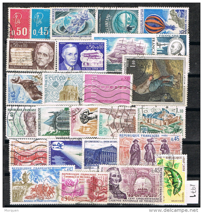 R 714. Lote De Sellos FRANCIA Año 1971 º - Colecciones Completas